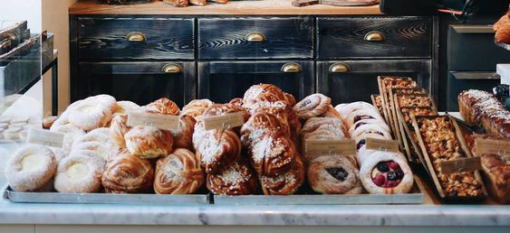 Inside of the bakery shop
